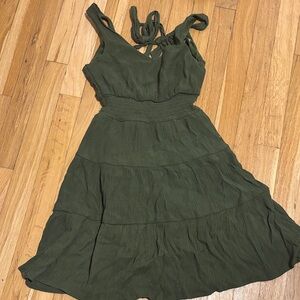 City Studios Olive Green Mini Dress